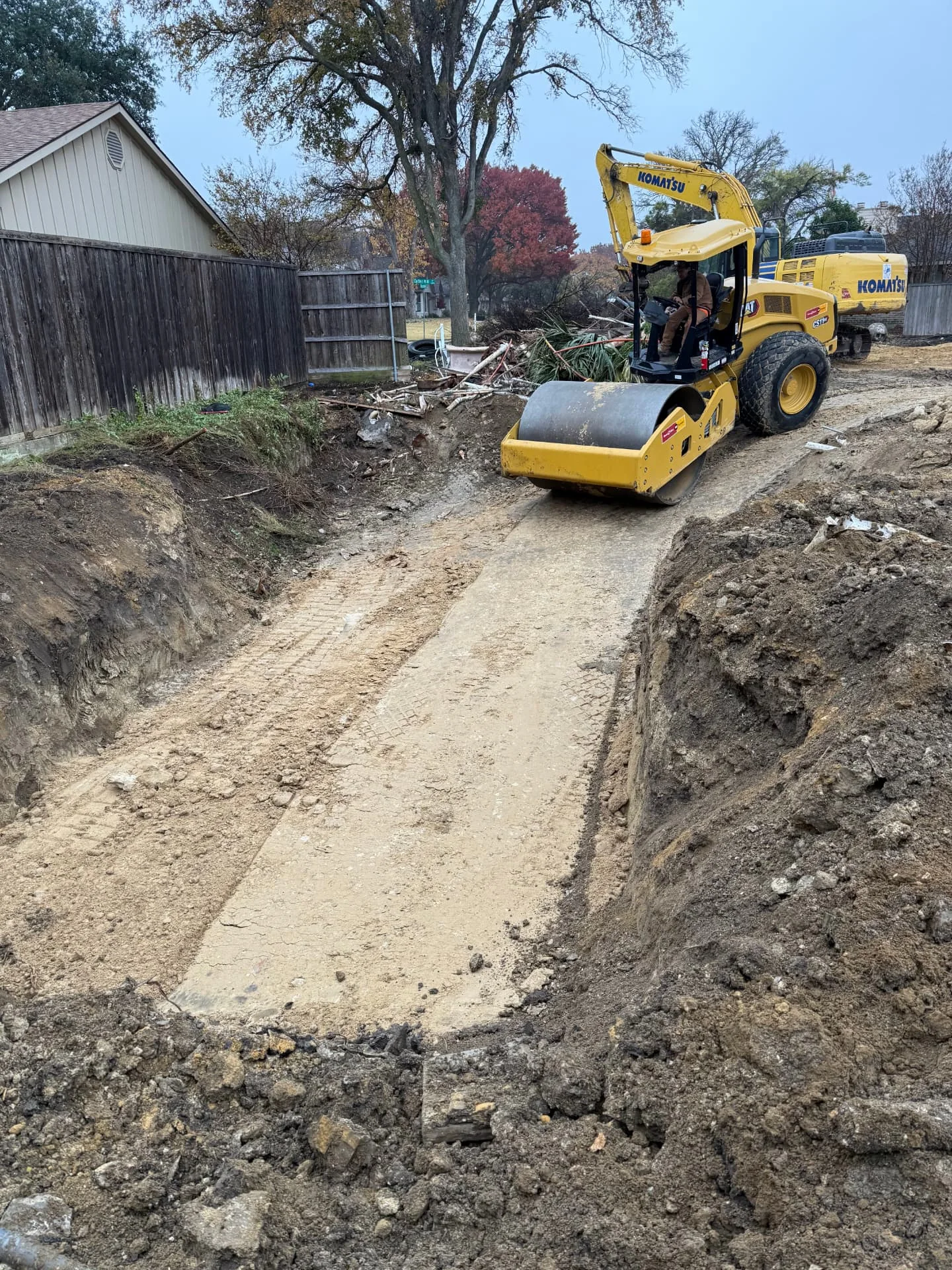 Swimming pool shell broken up during demolition ahead of backfill